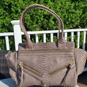 NWOT Botkier Embossed Snake Print Handbag